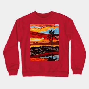 Sunset Palms By Scott Hulderson Crewneck Sweatshirt